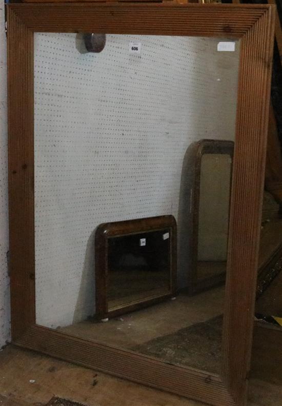 Reeded frame large mirror